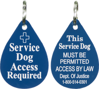 Teardrop service dog tag