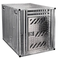 Aluminum dog crate with maximum airflow