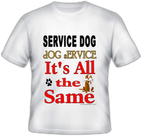 Service Dog graphic tee with permanent dyed design