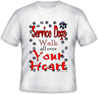 Service Dog dOG sERVICE graphic T-shirt