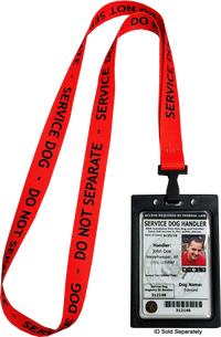 Service dog identification lanyard
