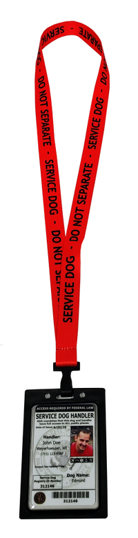 Comfortable service dog lanyard