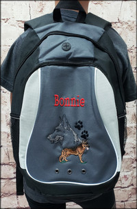 Custom Dog Breed Backpack with Padded Shoulder Straps
