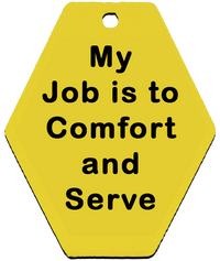 Therapy dog vest tag