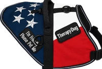 American flag inspired service dog vest made in the USA