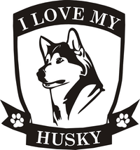 Husky Dog Decals
