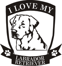 Lab Dog Decals