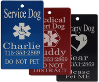 Custom Engraved Service Dog Metal Badge