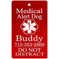 Personalized service dog metal badge
