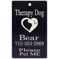 Laser engraved service dog badge