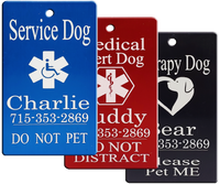 Custom engraved service dog badge