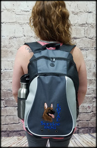 Personalized Service Dog backpack with working dog embroidery
