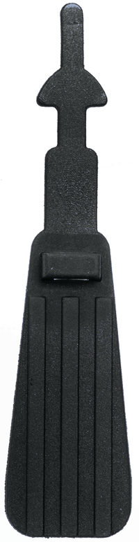 Black zipper pull extension for clothing zippers