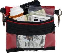 Embroidered Service Dog Accessory Bag with Zipper Pocket