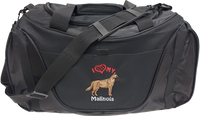 Personalized Dog Breed Duffel Bag with Custom Embroidered Dog Design