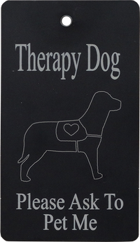 Therapy dog aluminum badge