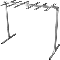 Folding aluminum duck rack holding training birds