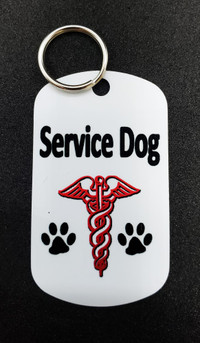 service dog metal identification tag