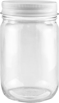 Police narcotics safe transport 12 oz glass jar with metal lid