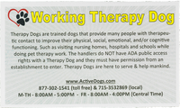 Therapy dog educational cards