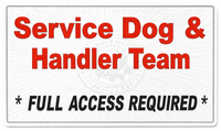 Service dog information cards
