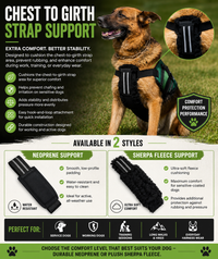 Chest to Girth Support Strap for Service Dog Vests & Harnesses