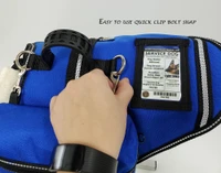 Working Dog vest with four heavy-duty D-rings