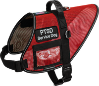 Breathable mesh service dog vest with handle and clear ID pocket