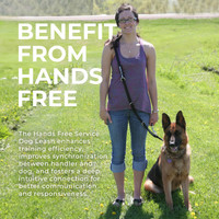 Over the shoulder hands free leash for service dogs