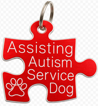 Autism service dog ID tag