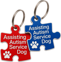 Autism service dog ID tag