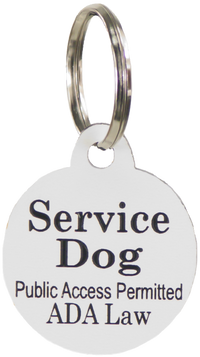 Small service dog ID tag