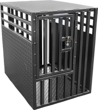 Powder coated aluminum dog crate