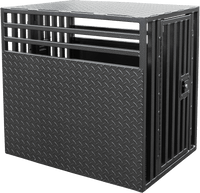 Double door aluminum dog crate