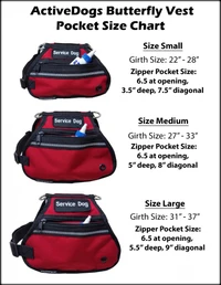 Lightweight Service Dog cape with zippered storage