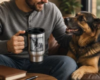 Personalized picture mug with choice of font color