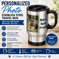 Personalized Photo Stainless Steel Travel Mug – 14 oz