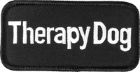 Therapy dog vest patch with white lettering