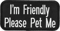 Black twill embroidered working dog patch