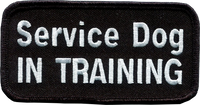 Embroidered identification patch for service dogs