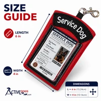 Service Dog ID holder with zippered storage