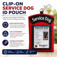 Service Dog pouch with clear ID window