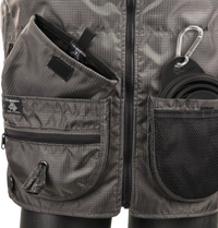 Steel gray ripstop dog training vest