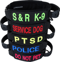 Custom Patch Dog Collar with Handle