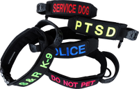 Service Dog Collar with Removable ID Patches