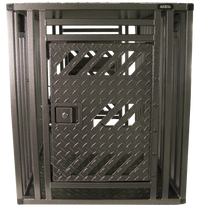 Full ventilation dog crate with dual doors