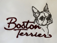 embroidered boston terrier graphic