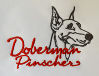 embroidered Doberman Pinscher graphic