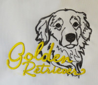 embroidered Golden Retriever graphic