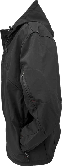 Hooded softshell jacket with dog breed embroidery